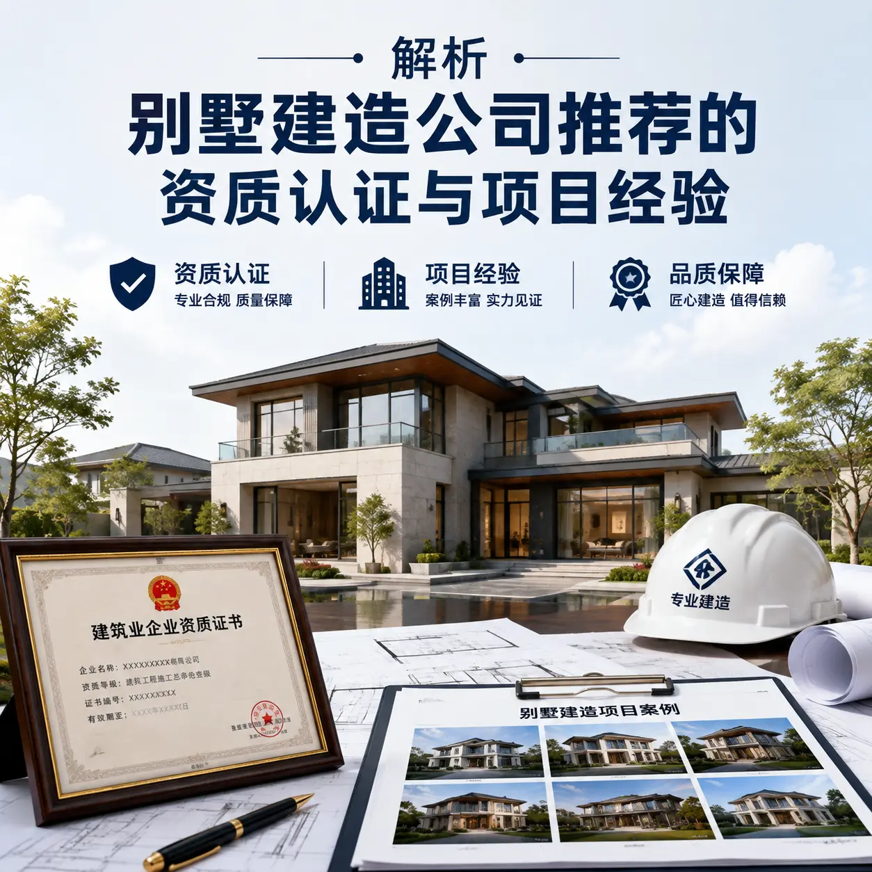 解析 松桃 别墅建造公司推荐的资质认证与项目经验