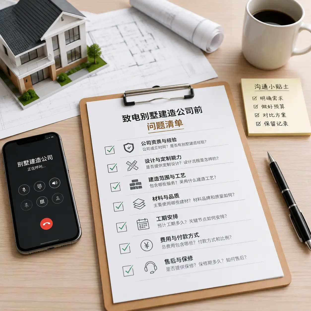 在松桃拨打别墅建造公司电话前的准备工作