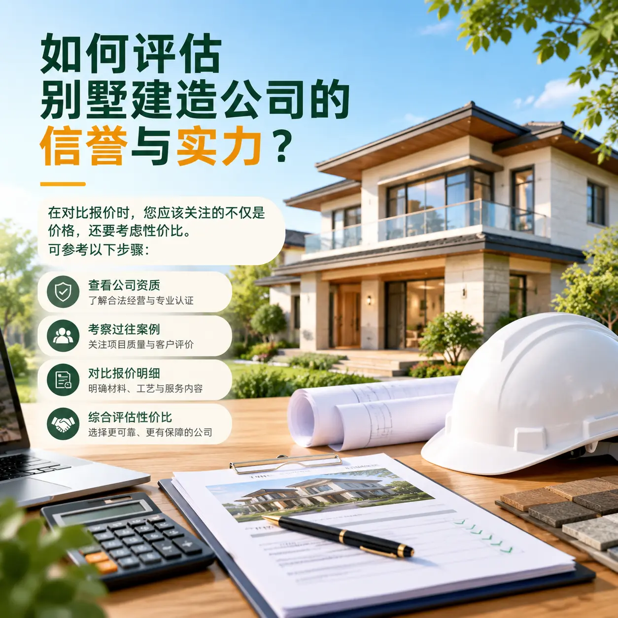 如何评估 松桃 别墅建造公司的信誉与实力?
