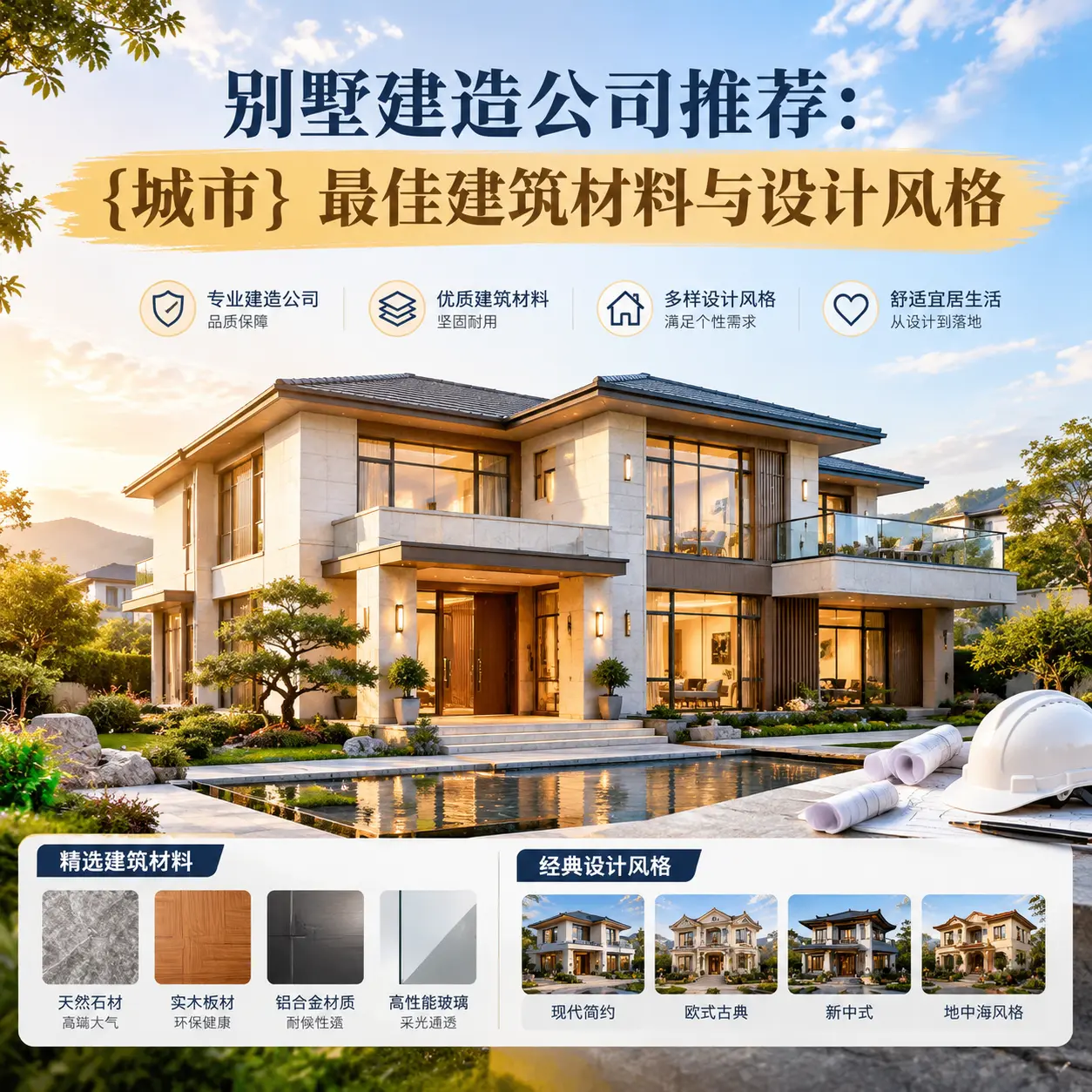 别墅建造公司推荐： 松桃 最佳建筑材料与设计风格