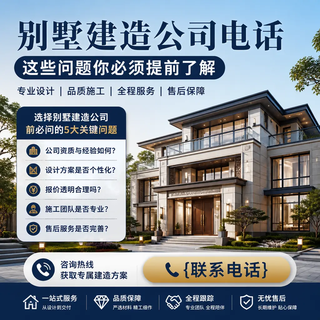 松桃别墅建造公司电话，这些问题你必须提前了解