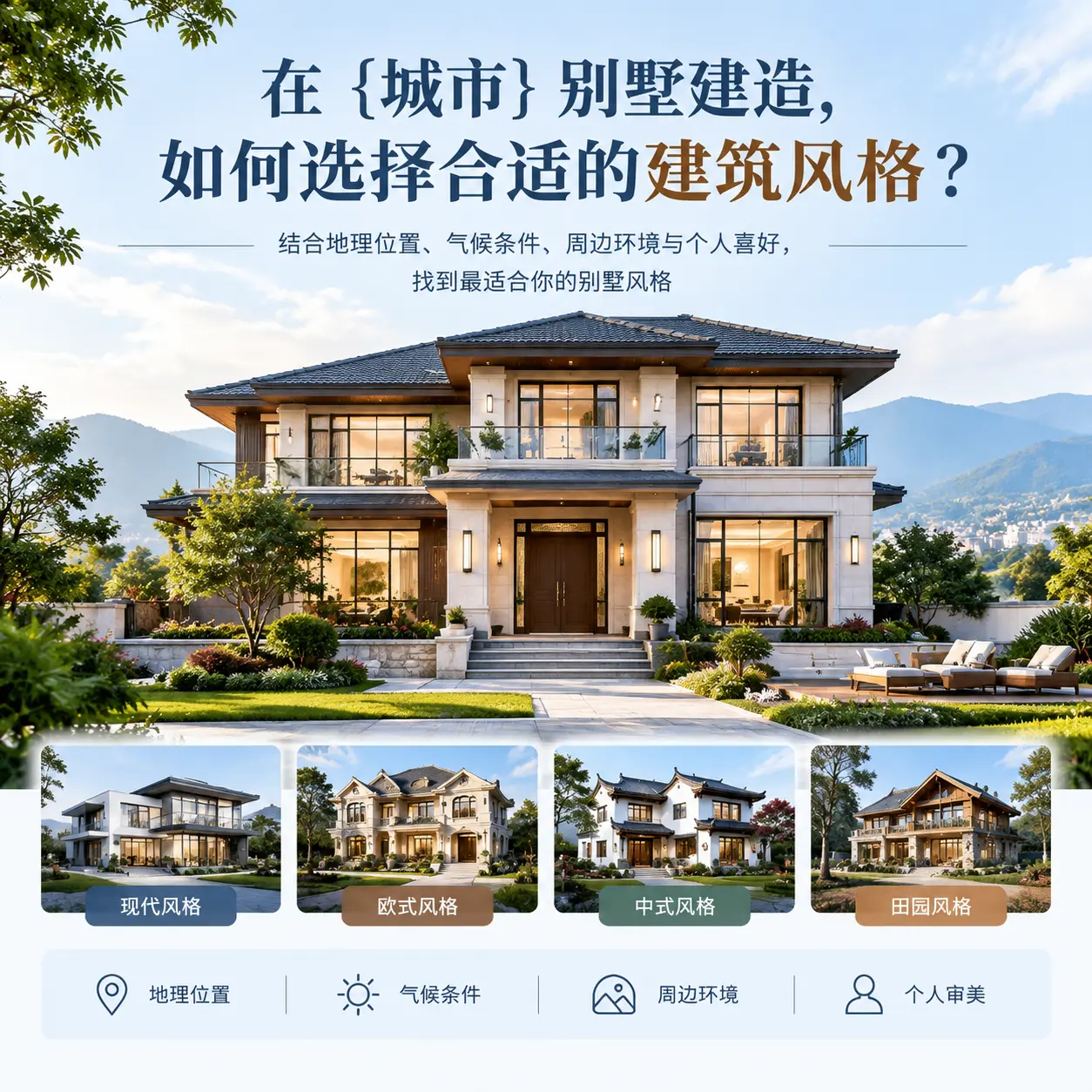 在 松桃 别墅建造,如何选择合适的建筑风格?